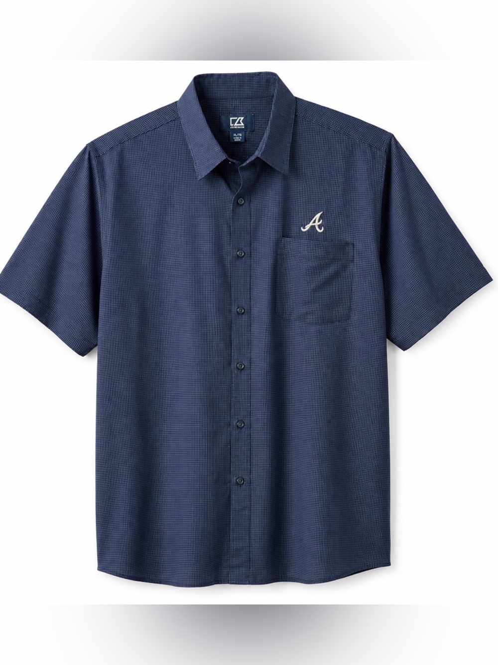 Atlanta Braves Cutter & Buck Oxford Mens Short Sleeve Button Downs Size XL